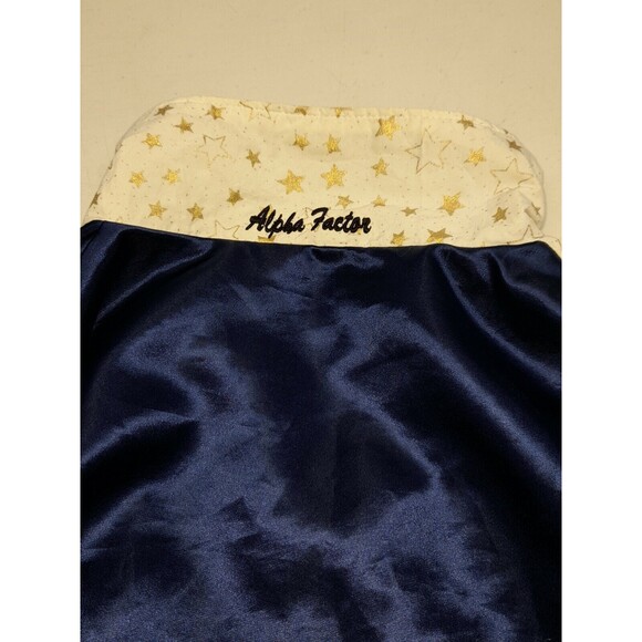 Vtg USA Alpha Factor Jacket Warm Up Windbreaker Adult Sz M Blue White Stars - Picture 10 of 12